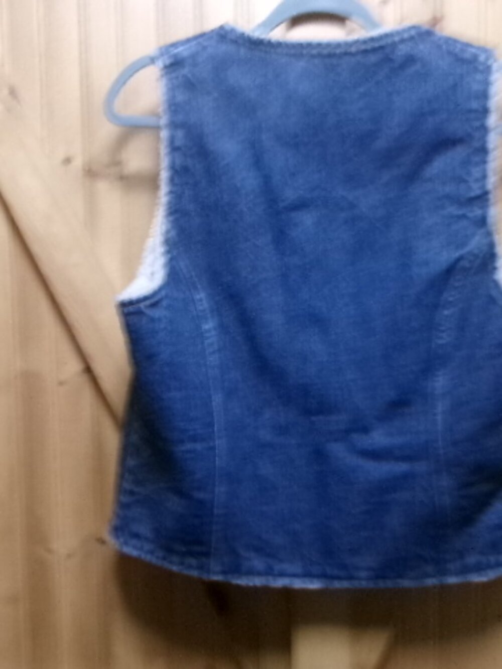 Mens medium Denim vest sherpa lined snap front med - Picture 5 of 5